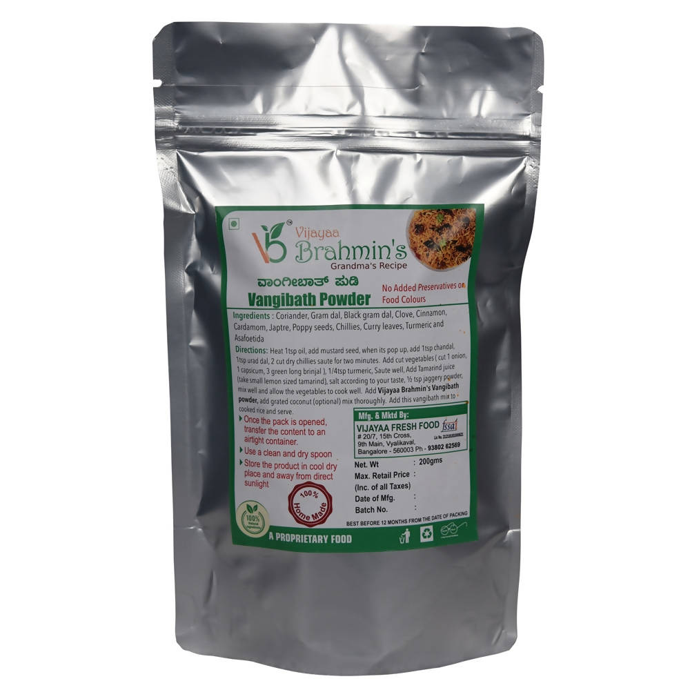 Vijayaa Brahmin's Vangibath Powder | Grocsy