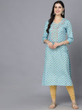 HERE&NOW Women Ethnic Motifs Printed Flared Sleeves Kurta | Grocsy