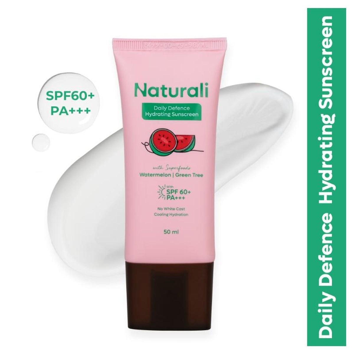 Naturali Daily Defence Cooling & Hydrating Sunscreen SPF60 With PA+++ | Grocsy