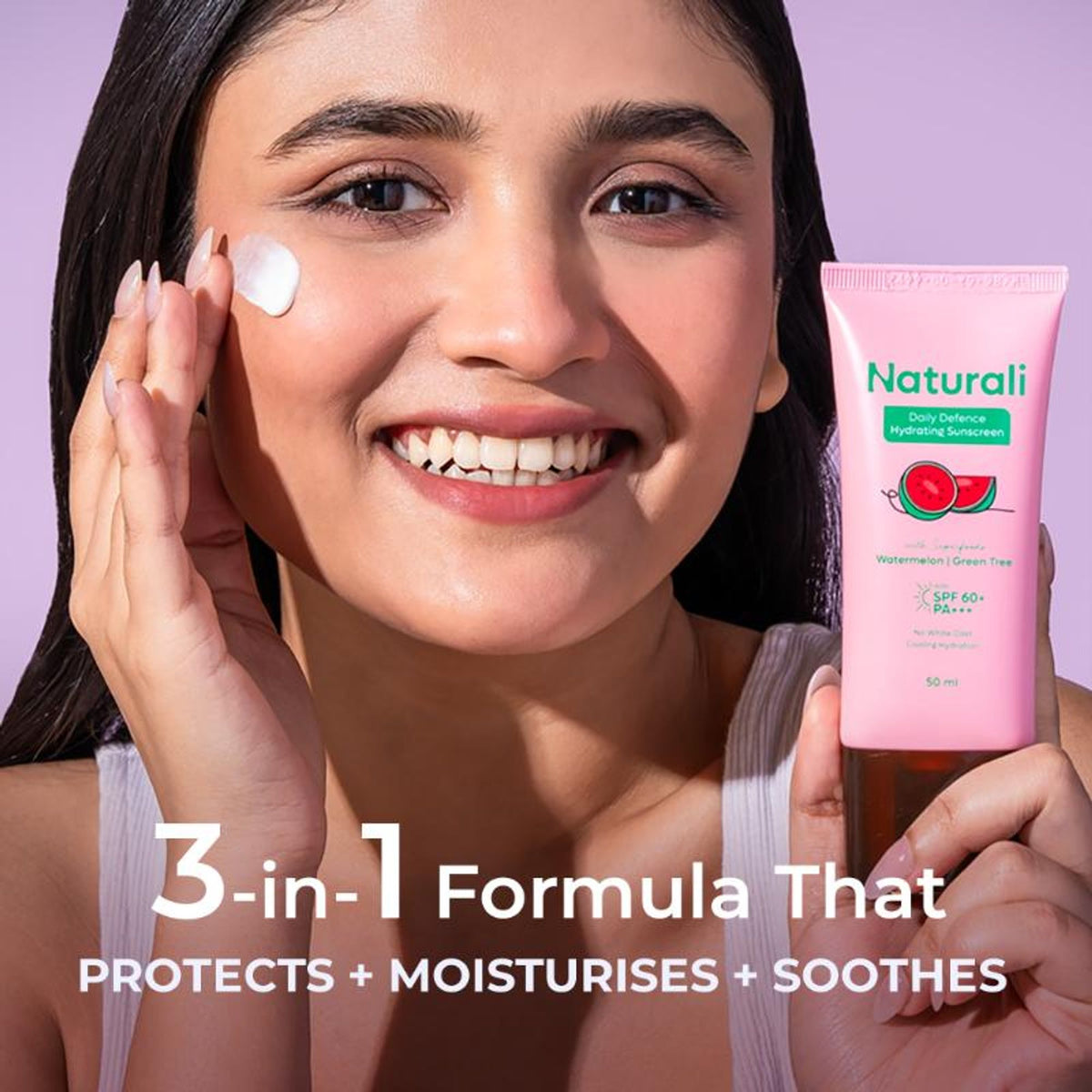 Naturali Daily Defence Cooling & Hydrating Sunscreen SPF60 With PA+++ | Grocsy