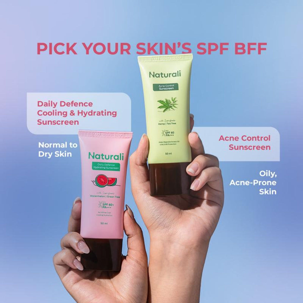 Naturali Daily Defence Cooling & Hydrating Sunscreen SPF60 With PA+++ | Grocsy