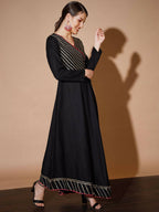 Myshka Women Black Solid Kurtas | Grocsy