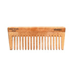 KINDED Handmade Oil Treated Wooden Hair Comb - Neem Wood NW39, Wide Tooth | Grocsy