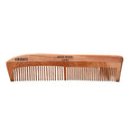 KINDED Handmade Oil Treated Wooden Hair Comb - Neem Wood NW86, Dual Tooth | Grocsy