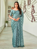 Tikhi Imli Geometric Woven Design Saree | Grocsy