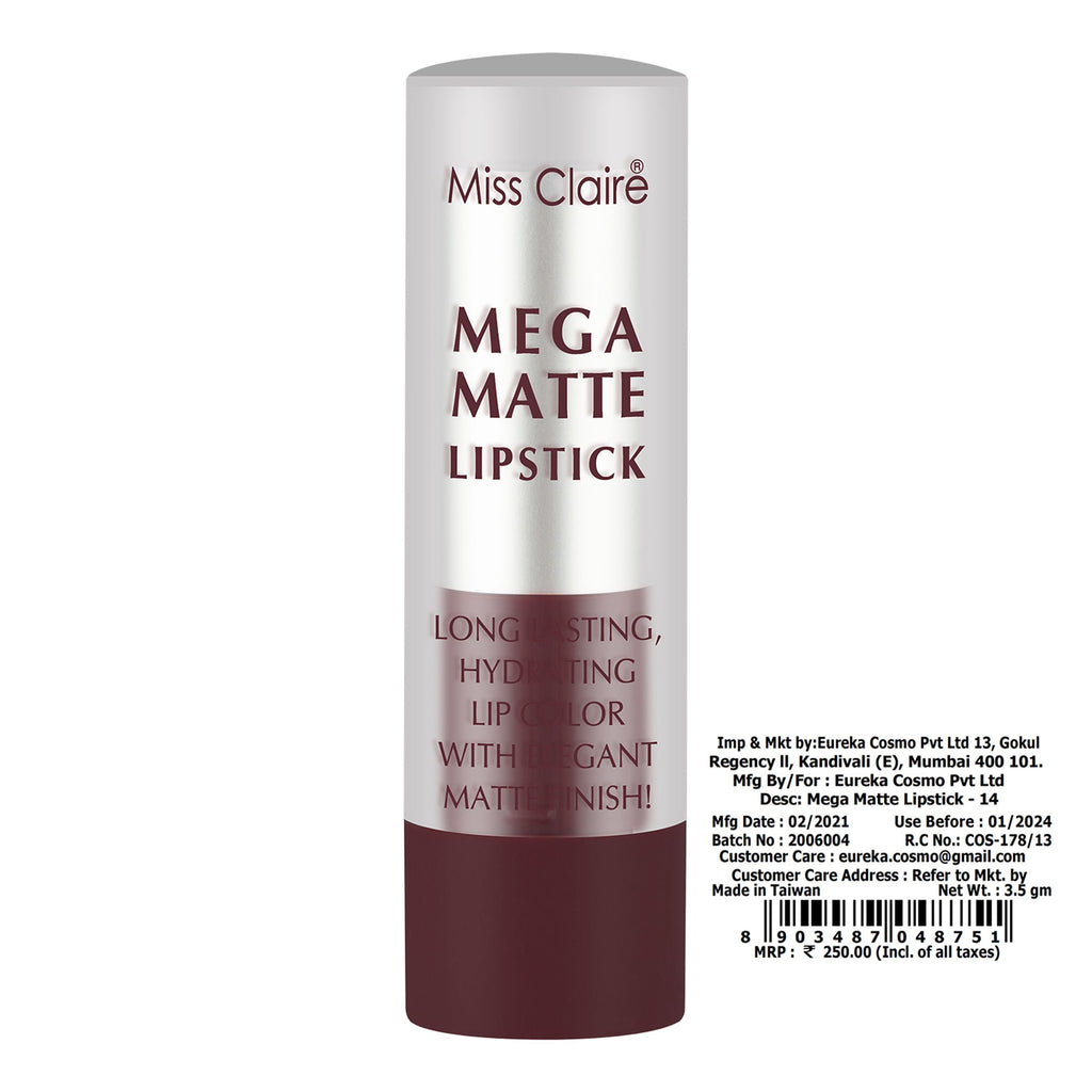 Miss Claire Mega Matte Lipstick - 14 | Grocsy