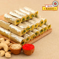 Dainty Kundan Rakhi And Kaju Rolls Box | Grocsy