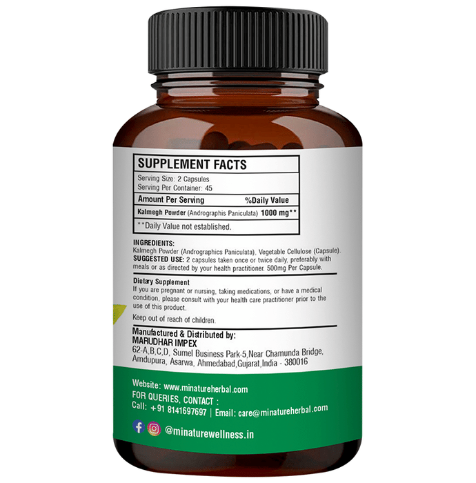 Minature Kalmegh Capsules | Grocsy