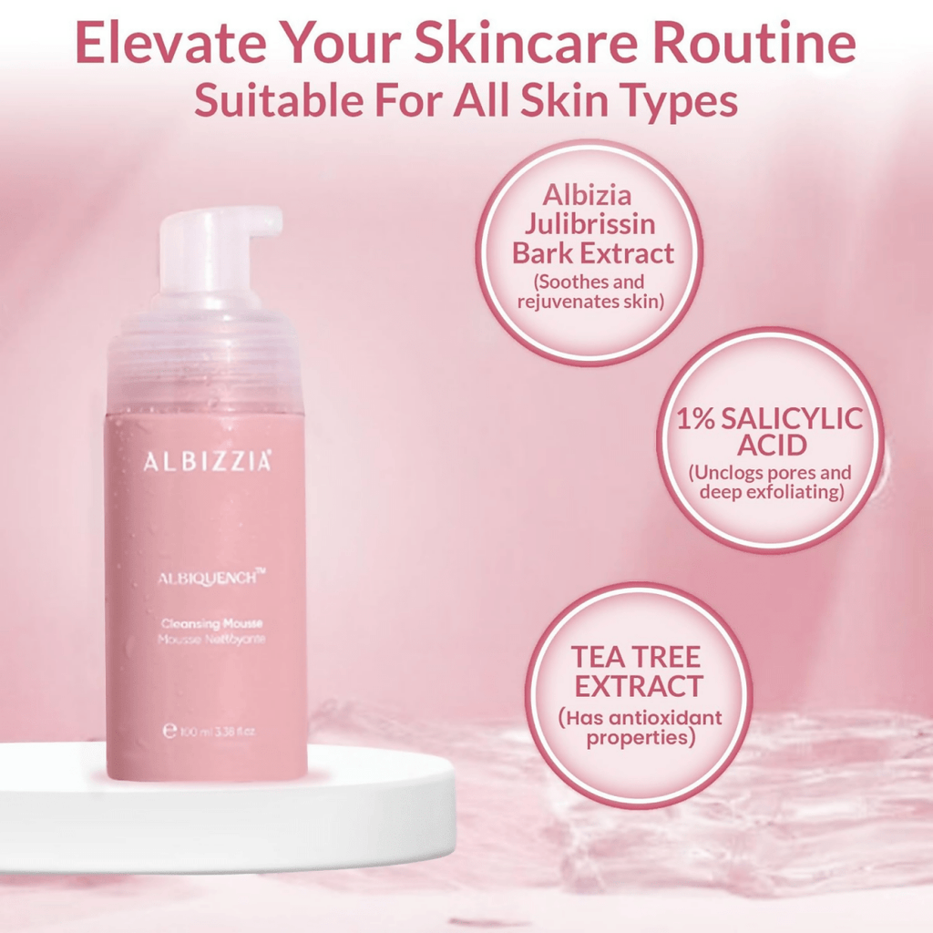 Albizzia Cleansing Mousse Lightweight Gentle Face Cleanser | Grocsy