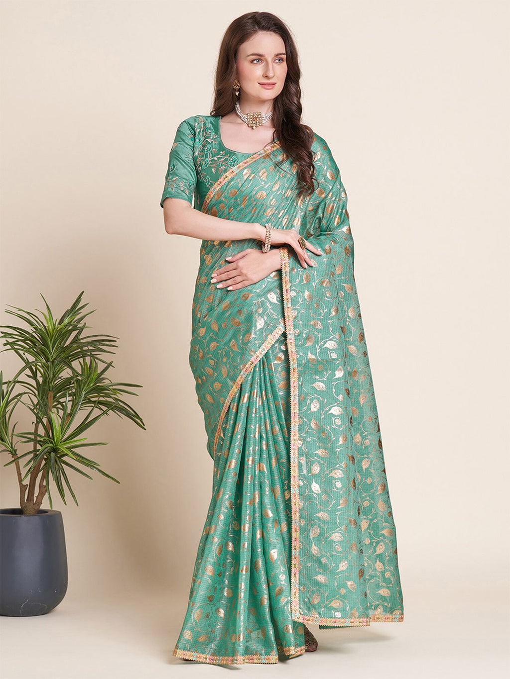Saree Mall Floral Printed Sarees | Grocsy