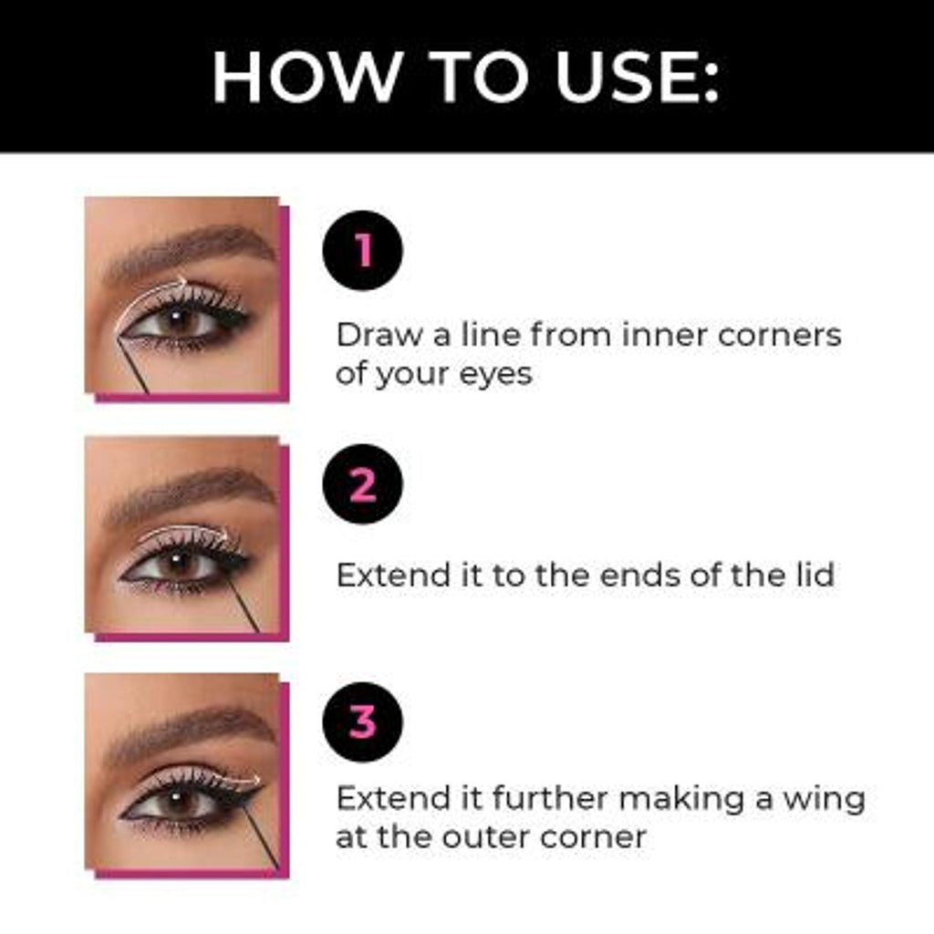 Matt Look Line Express Ultimate Precision Waterproof Smudge Proof Eyeliner - Black | Grocsy