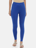 Souchii Navy Blue Solid Slim-Fit Ankle-Length Leggings | Grocsy