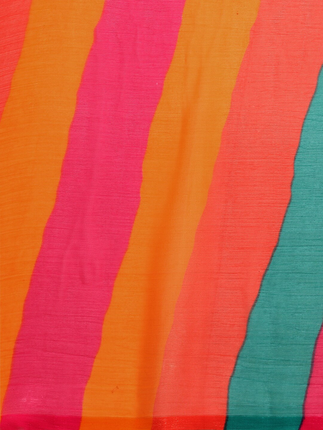 Sangria Yellow & Turquoise Blue Colourblocked Pure Chiffon Saree | Grocsy