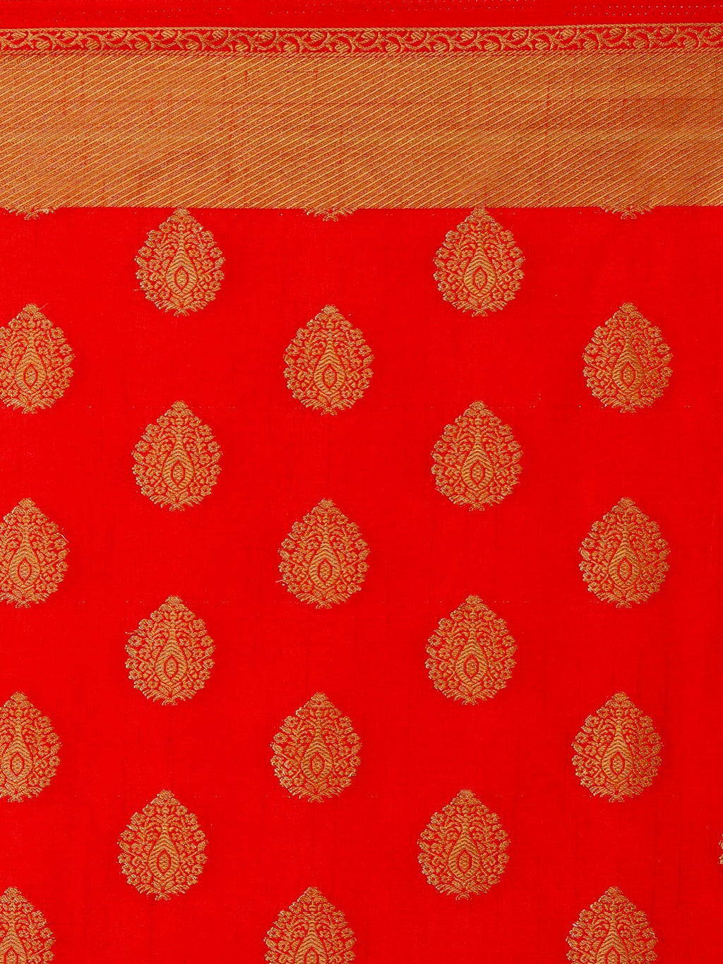 Saree Mall Red Silk Blend Woven Design Kanjeevaram Saree | Grocsy