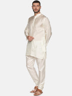 Sethukrishna Men Off-White Kurta with Pyjamas | Grocsy
