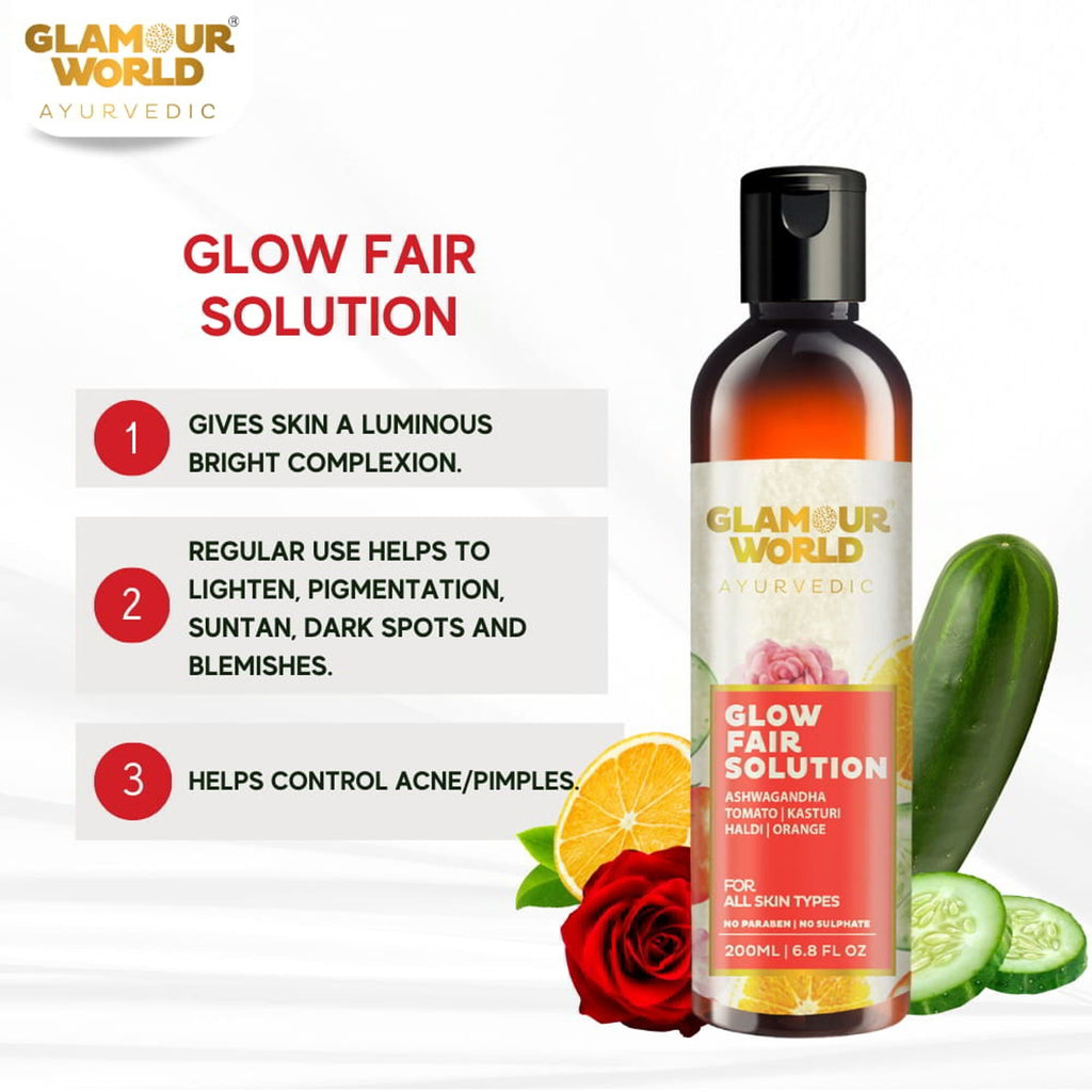 GLAMOUR WORLD AYURVEDIC Glow Fair Solution | Grocsy