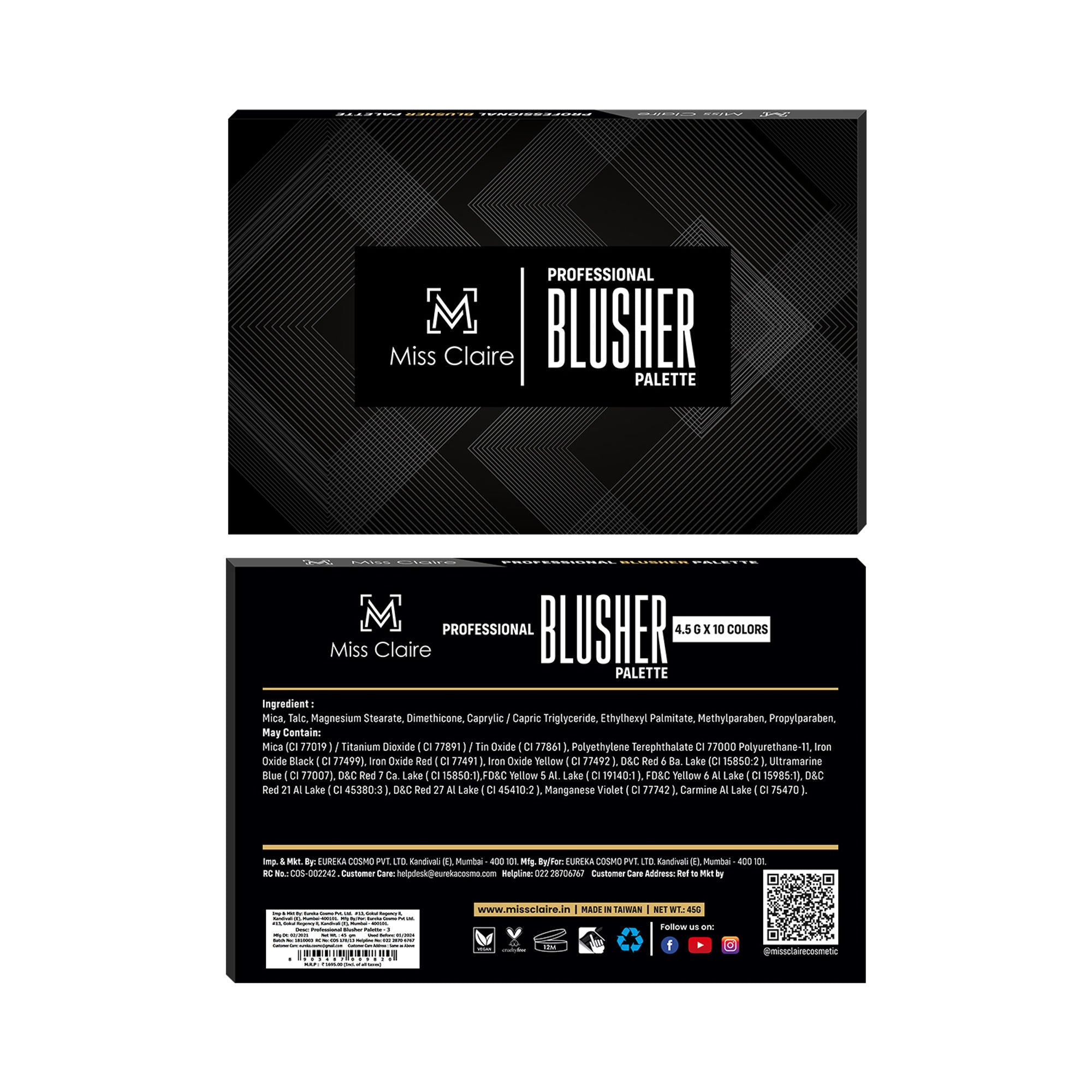 Miss Claire Professional Blusher Palette - 3 | Grocsy