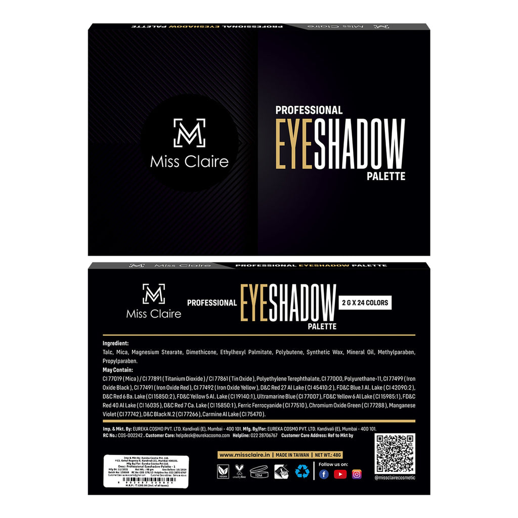 Miss Claire Professional Eyeshadow Palette - 1 | Grocsy