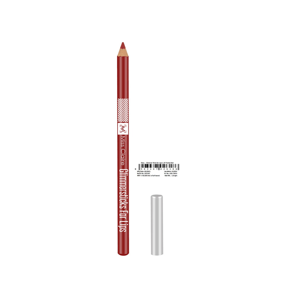 Miss Claire Glimmersticks For Lips - Fiasta Red L-47 | Grocsy