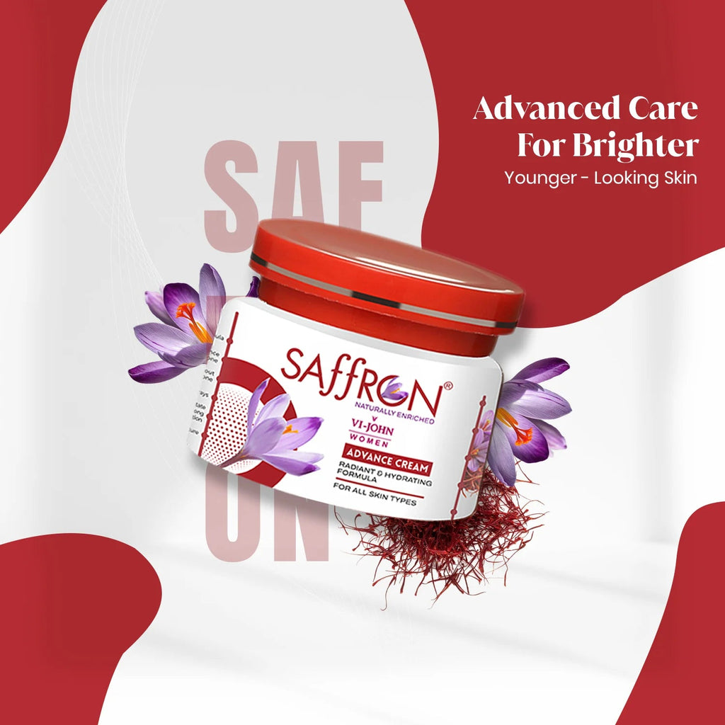 VI-JOHN Women Saffron Advance Skin Fairness Cream with Vitamin E & Mulberry Extracts | Grocsy