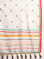 Sangria Ethnic Motifs Yoke Design Regular Thread Work Kurta with Trousers & With Dupatta | Grocsy
