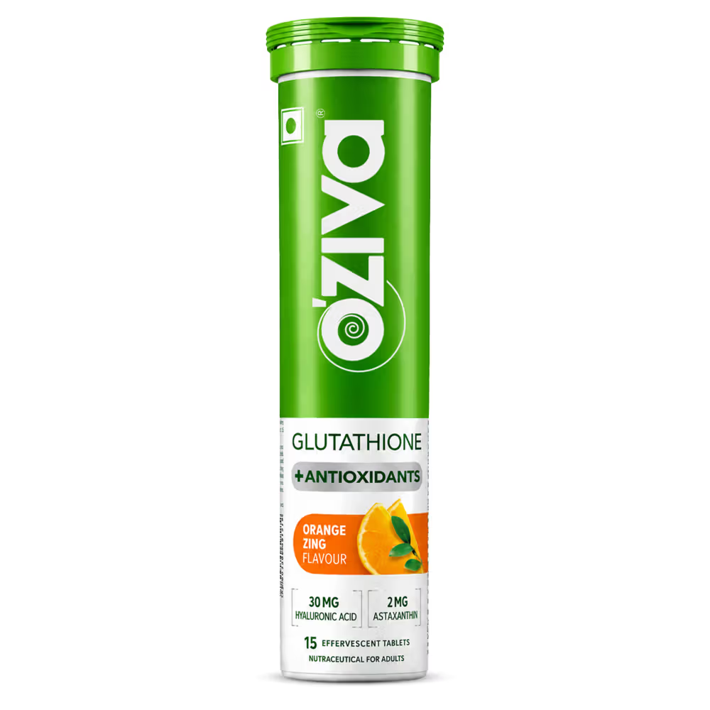 OZiva Bioactive Gluta Fizzy (L-Glutathione) Tablets | Grocsy