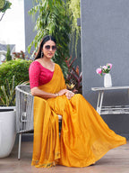 Tikhi Imli Woven Design Crepe Saree | Grocsy