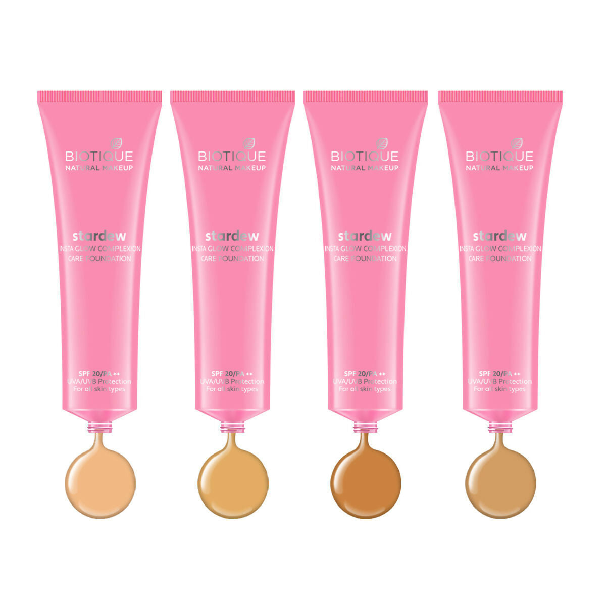 Biotique Stardew Insta Glow Complexion Care Foundation SPF 20 - Caramel | Grocsy