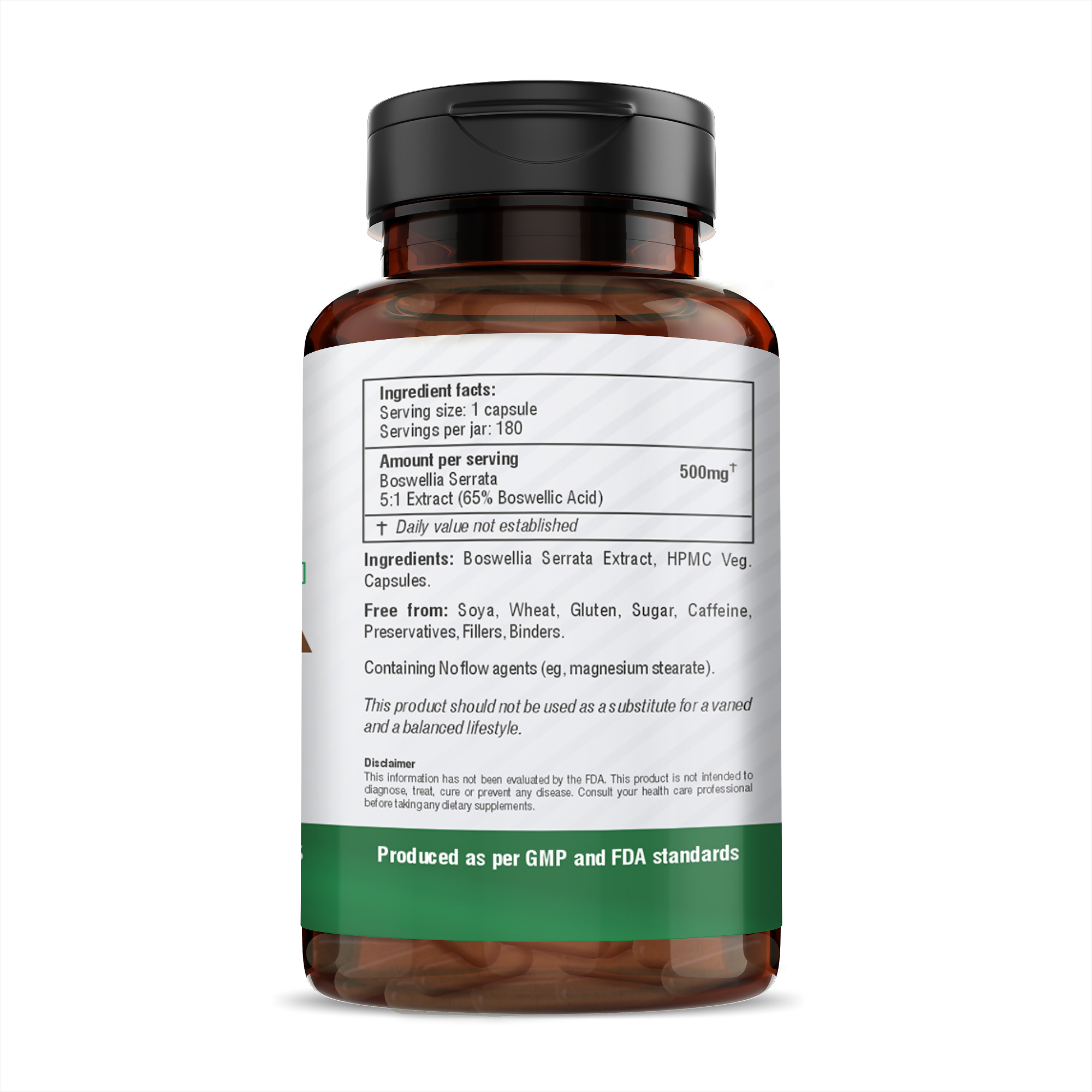 H&C Herbal Boswellia Serrata Veg Capsules | Grocsy