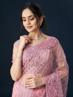 kasee Geometric Embroidered Sarees | Grocsy