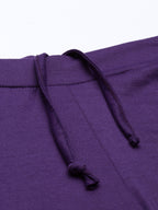 Souchii Women Purple Knitted Palazzos | Grocsy