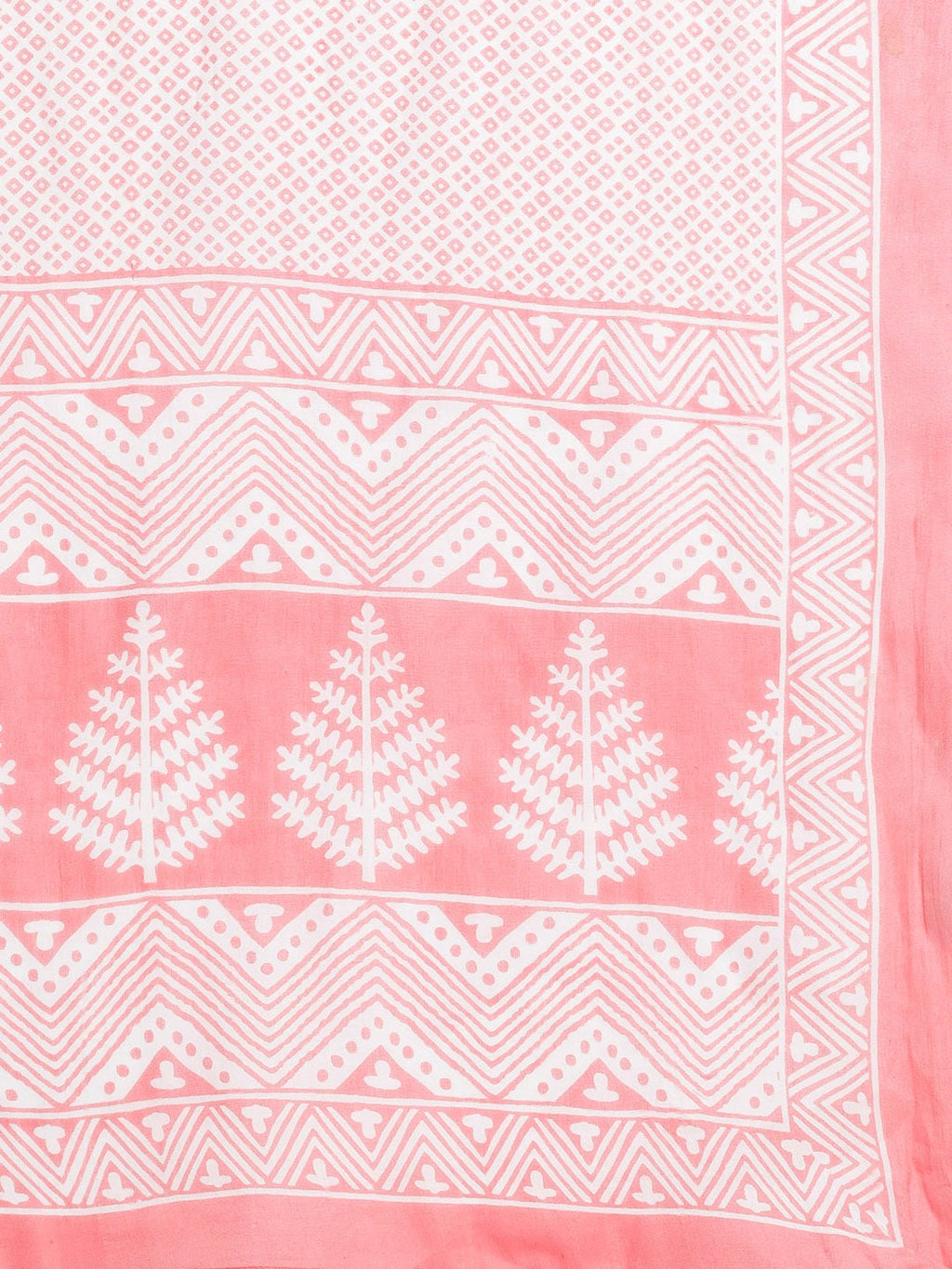 HERE&NOW Women Pink Floral Printed Pure Cotton Kurta with Palazzos & With Dupatta | Grocsy