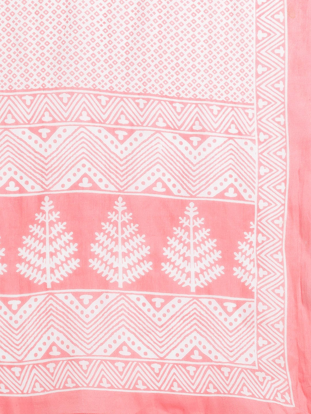 HERE&NOW Women Pink Floral Printed Pure Cotton Kurta with Palazzos & With Dupatta | Grocsy
