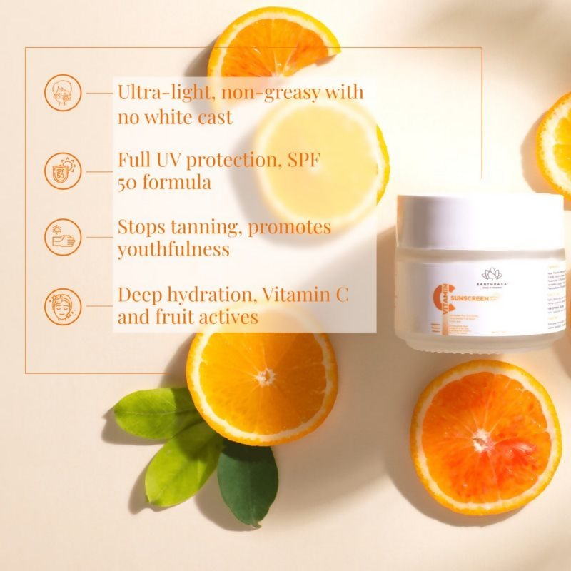 Earthraga Vitamin C Sunscreen SPF 50 Matte | Grocsy