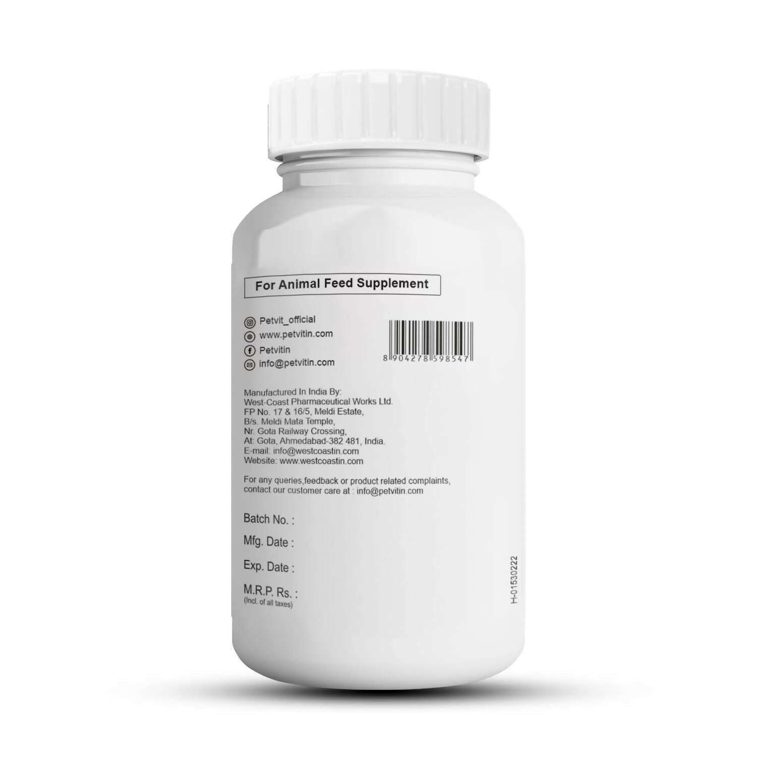 Petvit Cardiovascular Dog Supplement Tablets | Grocsy