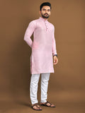 Mens Silk Kurta With Pajama For Wedding Party Wear by Infinity Export | Grocsy