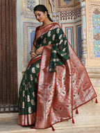 Shree Shyam Fashion Green Silk Saree | Grocsy