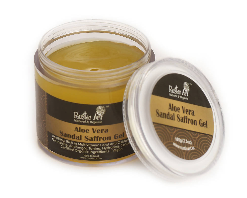 Rustic Art Aloe Vera Sandal Saffron Gel | Grocsy