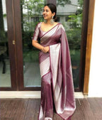 DEIANA'S Beautiful Designer Golden zari Soft Lichi Silk Saree - Maroon | Grocsy