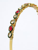 NVR Women's Multi colour Kundan Gold-Polished Embellished Hairband | Grocsy