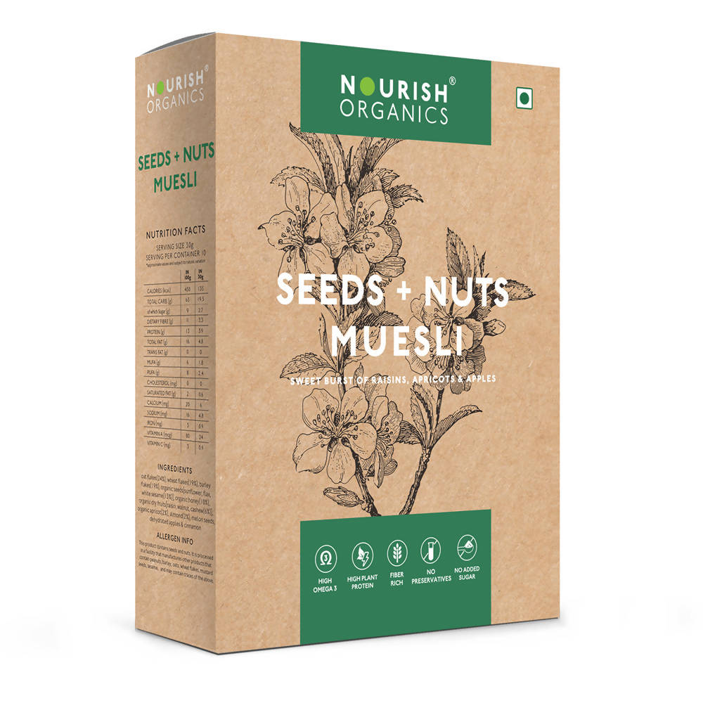 Nourish Organics Seeds + Nuts Muesli | Grocsy