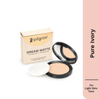 Pilgrim Pure Ivory Matte Finish Compact Powder Absorbs Oil, Conceals & Gives Radiant Skin | Grocsy