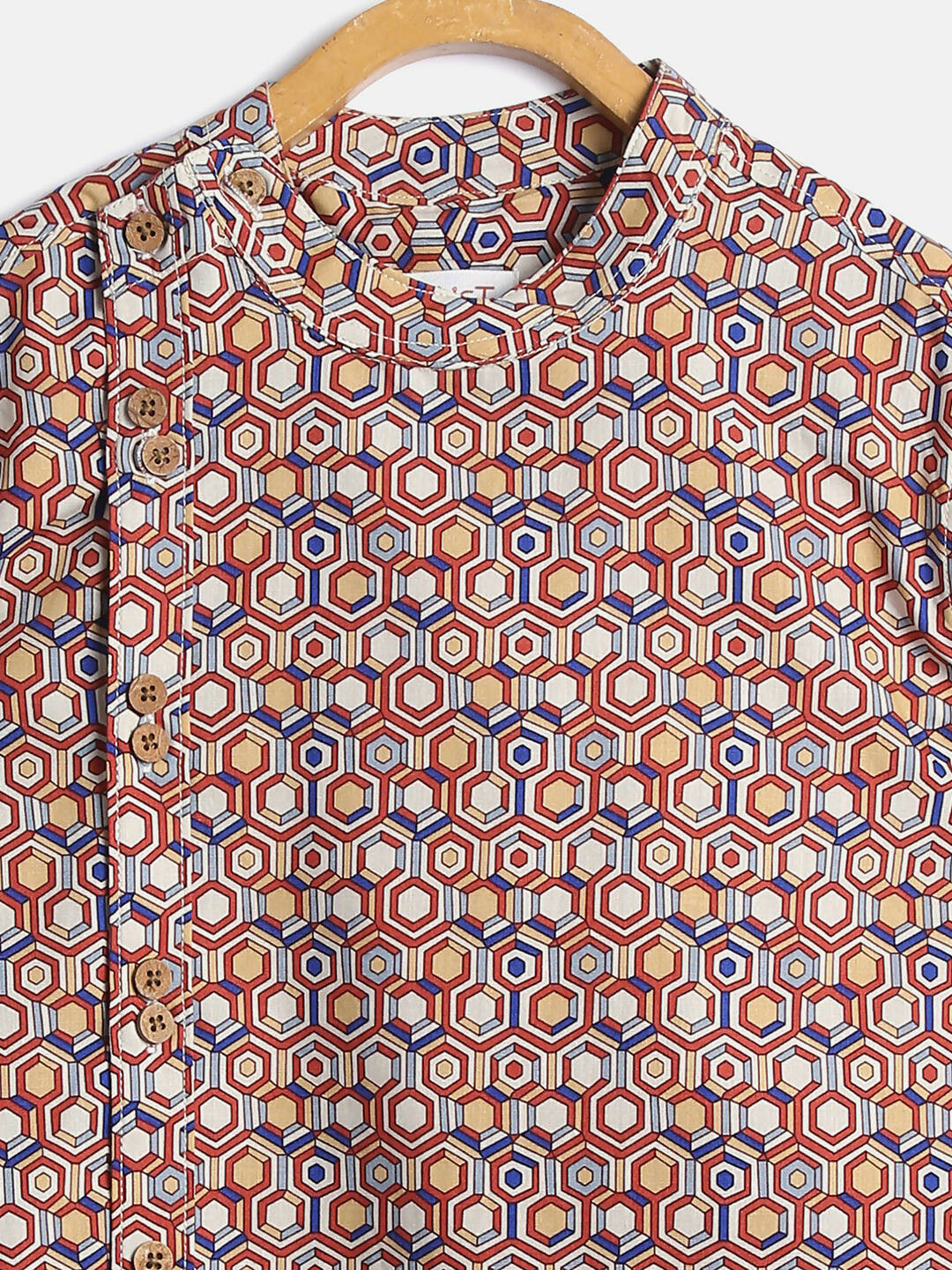 Manet Ethnic Full Sleeves Printed Shirt - Brown | Grocsy