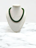 Inhanns Noor-E-Jalwa – Handmade Crystal Bead Necklace -Adjustable - Green Only Necklace | Grocsy