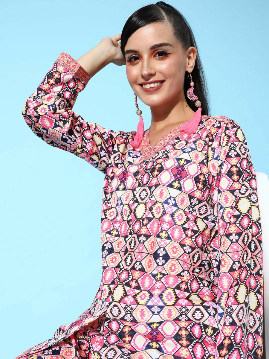 Ahalyaa Women's Traditional Wear Co-ods - Black | Grocsy