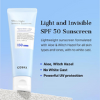 Cosrx Ultra-Light Invisible Sunscreen SPF50 PA++++ | Grocsy