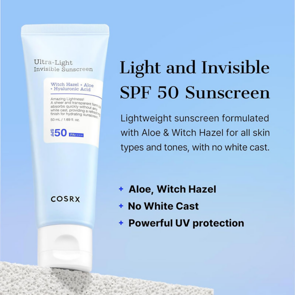 Cosrx Ultra-Light Invisible Sunscreen SPF50 PA++++ | Grocsy