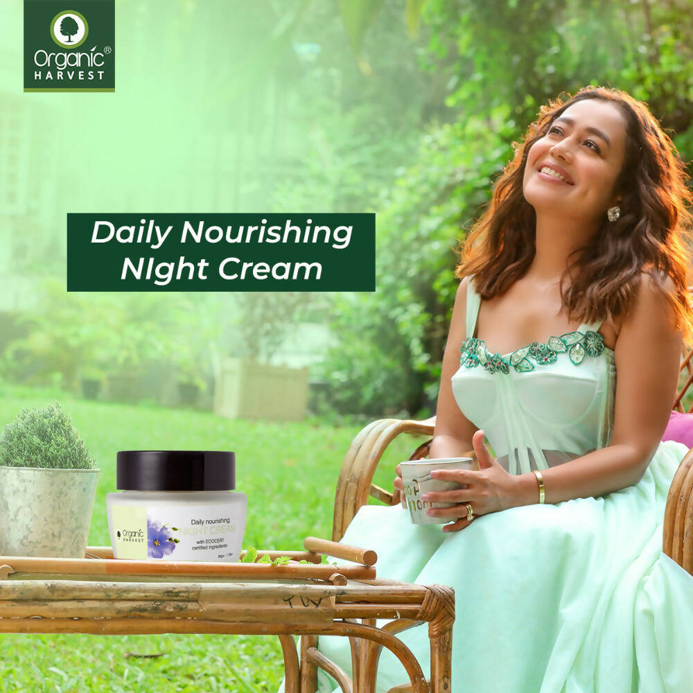 Organic Harvest Brightening Night Cream With Organic Ingredients | Grocsy