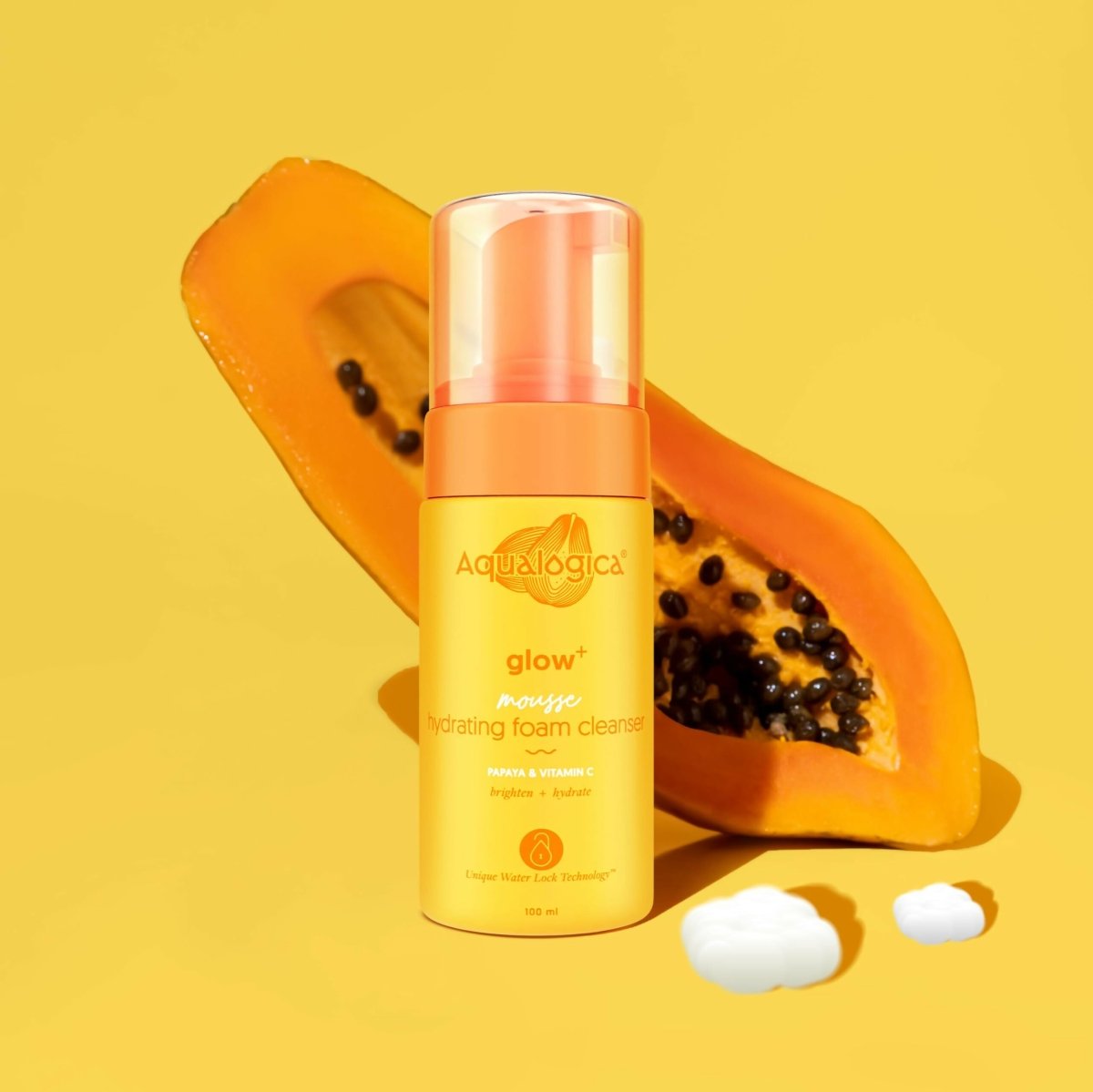 Aqualogica Glow+ Mousse Hydrating Foam Cleanser, Hydrates Skin & Adds Glow - Limited Time Offer | Grocsy