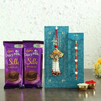 Pearl Lumba Rakhi Set and Dairy Milk Silk | Grocsy